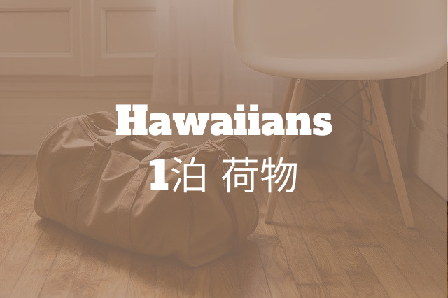 ハワイアンズに1泊旅行するときに必要な荷物